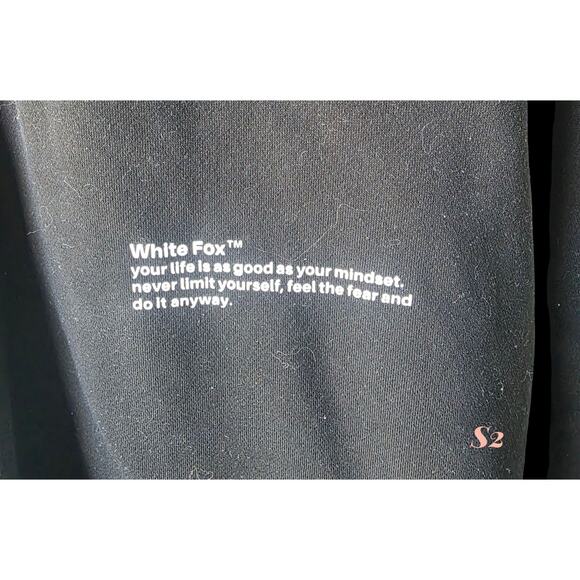 White Fox Caught Up with You Zip Front Words Black L/XL * S2 - Picture 4 of 6